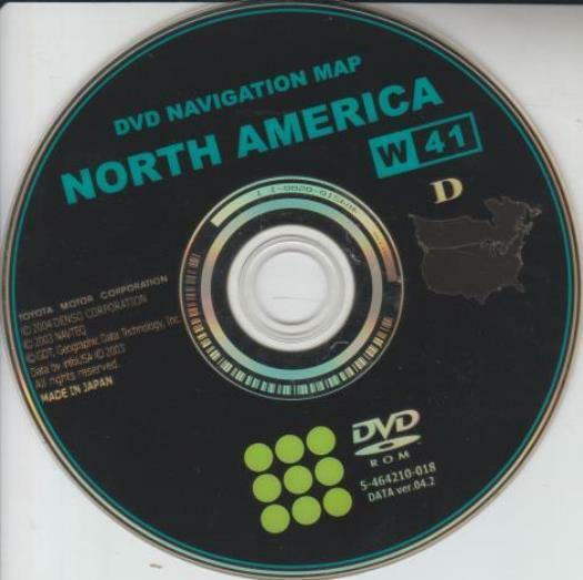Toyota DVD Navigation Map: North America 2004 DATA ver.04.2 Japan 5-464210-018