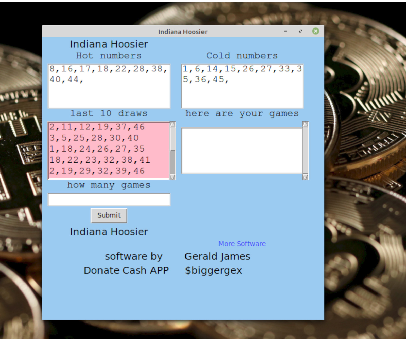 Indiana Hoosier Lottery Numbers software DVD for Windows 7 & 8 & 10