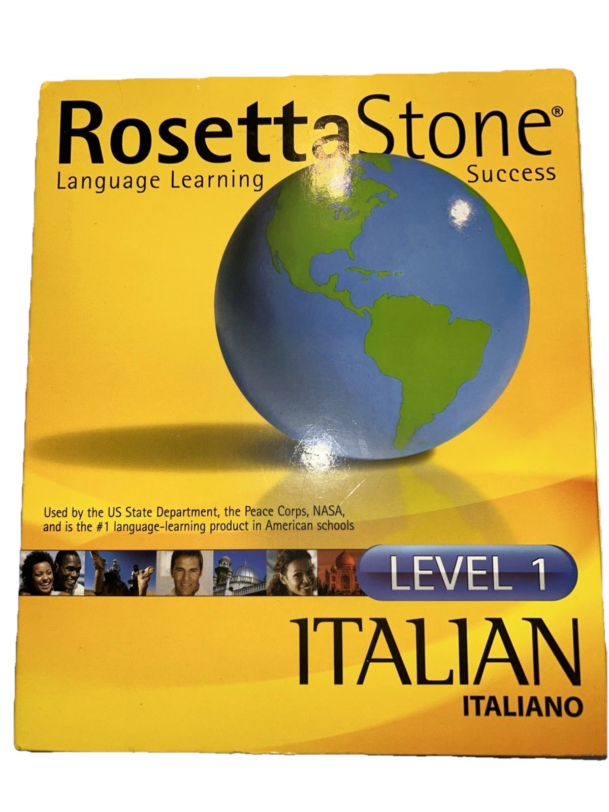 Rosetta Stone Italian Level 1 Open Big Box Cd-Rom Complete Includes Manual! NEW!