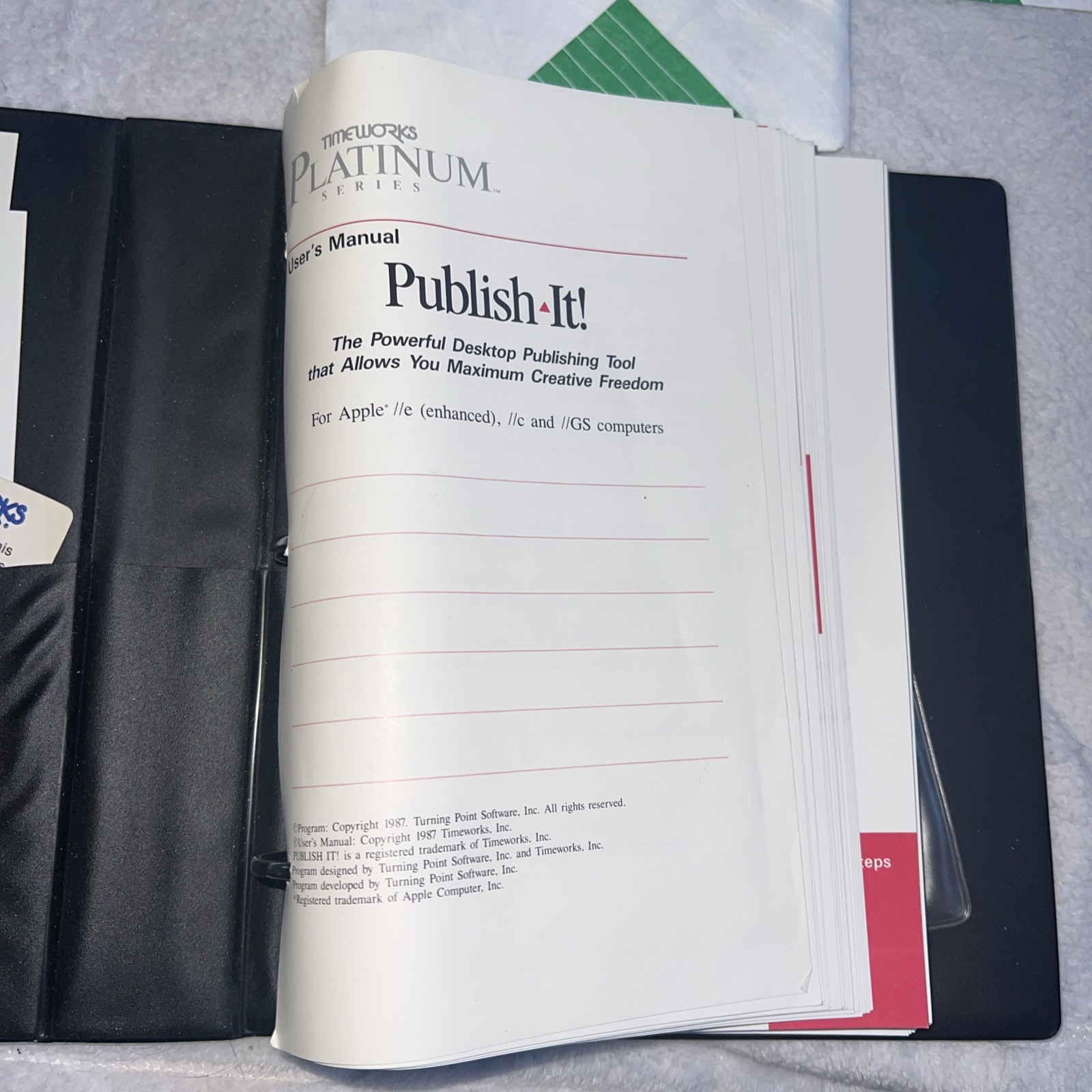 Timeworks Platinum Publish-It! for Apple IIc, Appleoworks and bank street writer
