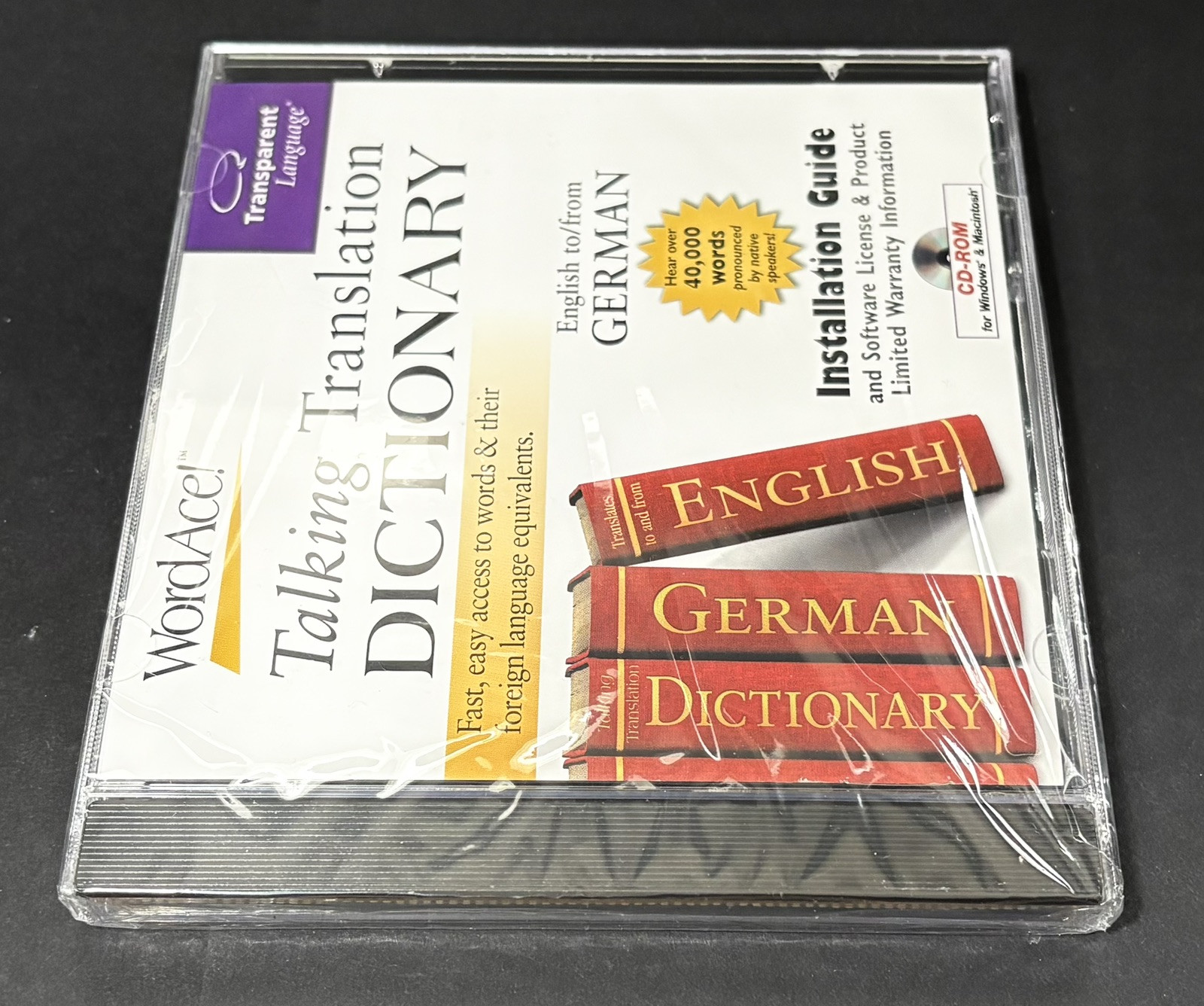 WordAce! Talking Translation Dictionary English to/from German CD-ROM