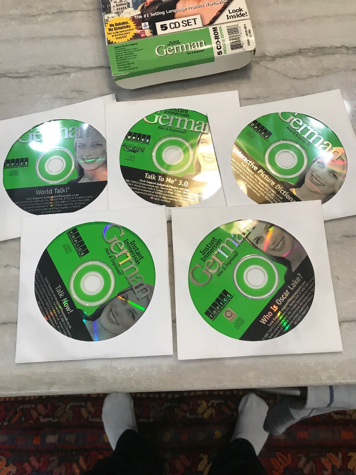 Topics Learn German Deluxe Edition Instant Immersion Euro Method 5 CD Set Green