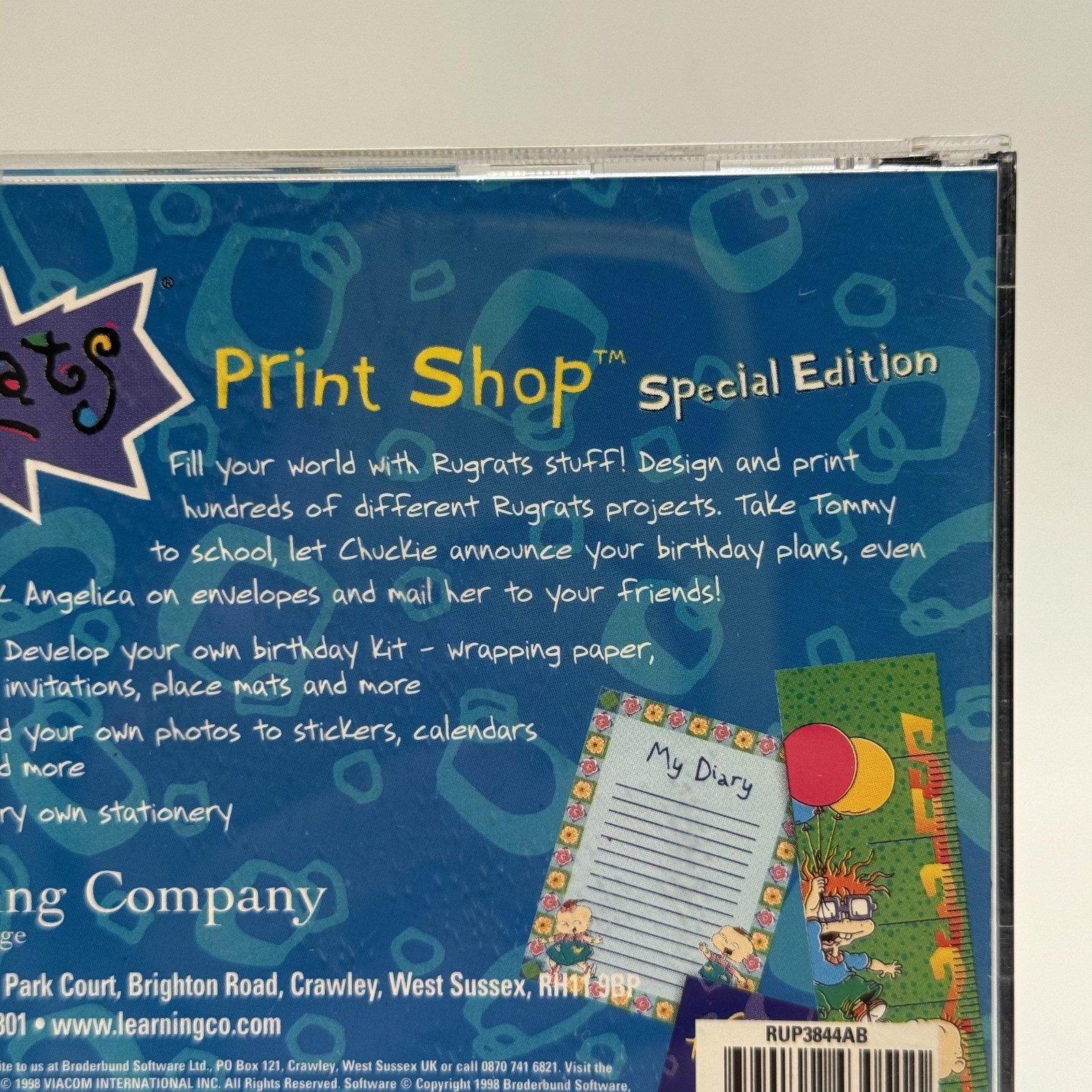 Vintage Rugrats Print Shop Special Edition PC CD-ROM 1998 Broderbund Windows 95