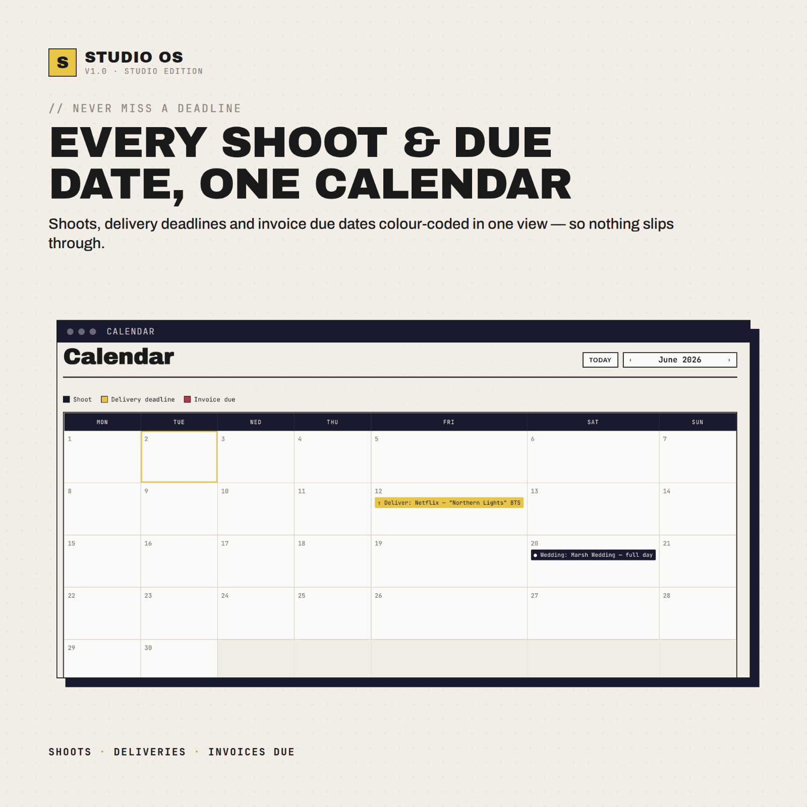 Studio OS Pro | All-in-One Studio Management Software for Photographers & Videographers