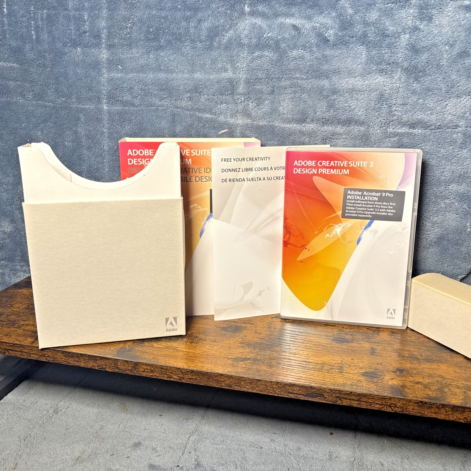 Adobe Creative Suite 3 Design Premium, 3 Disc Set, Box & Paperwork