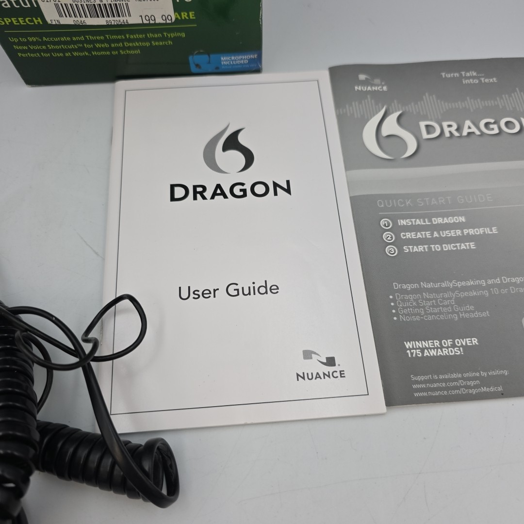 NUANCE DRAGON NATURALLY SPEAKING PREFERRED 10 SPEECH RECOGNITION SOFTWARE DVDROM