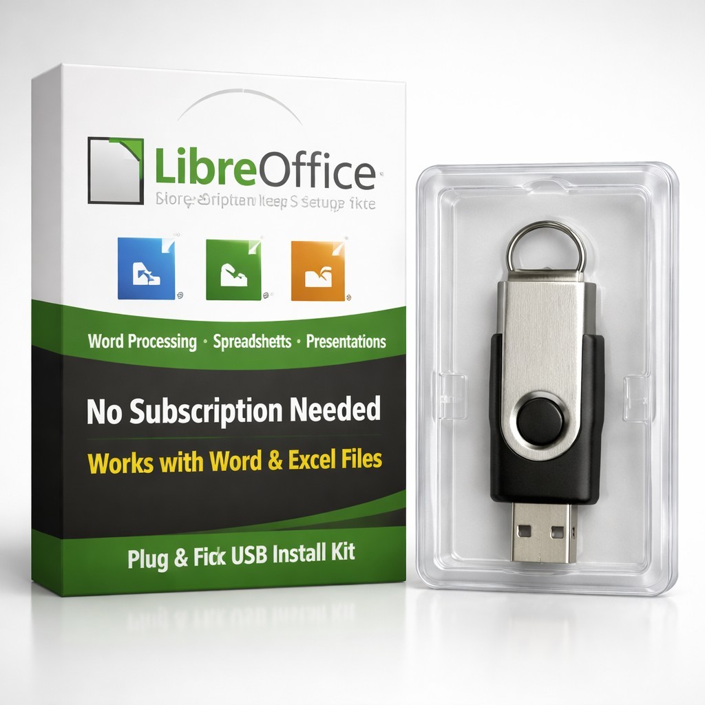 LibreOffice USB No Subscription Office Suite Word Excel PowerPoint Alt | Easy