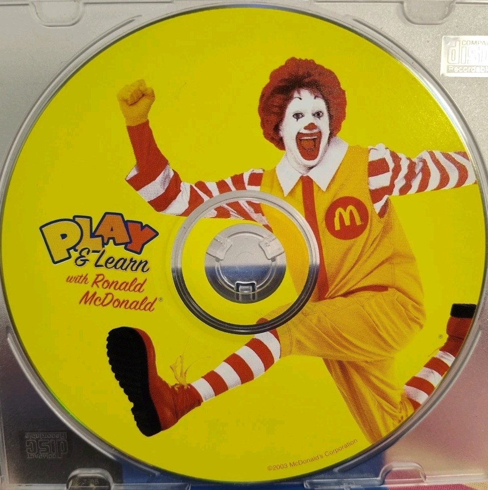 McDonalds Play & Learn with Ronald McDonald PC CD-ROM Game Only – Rare