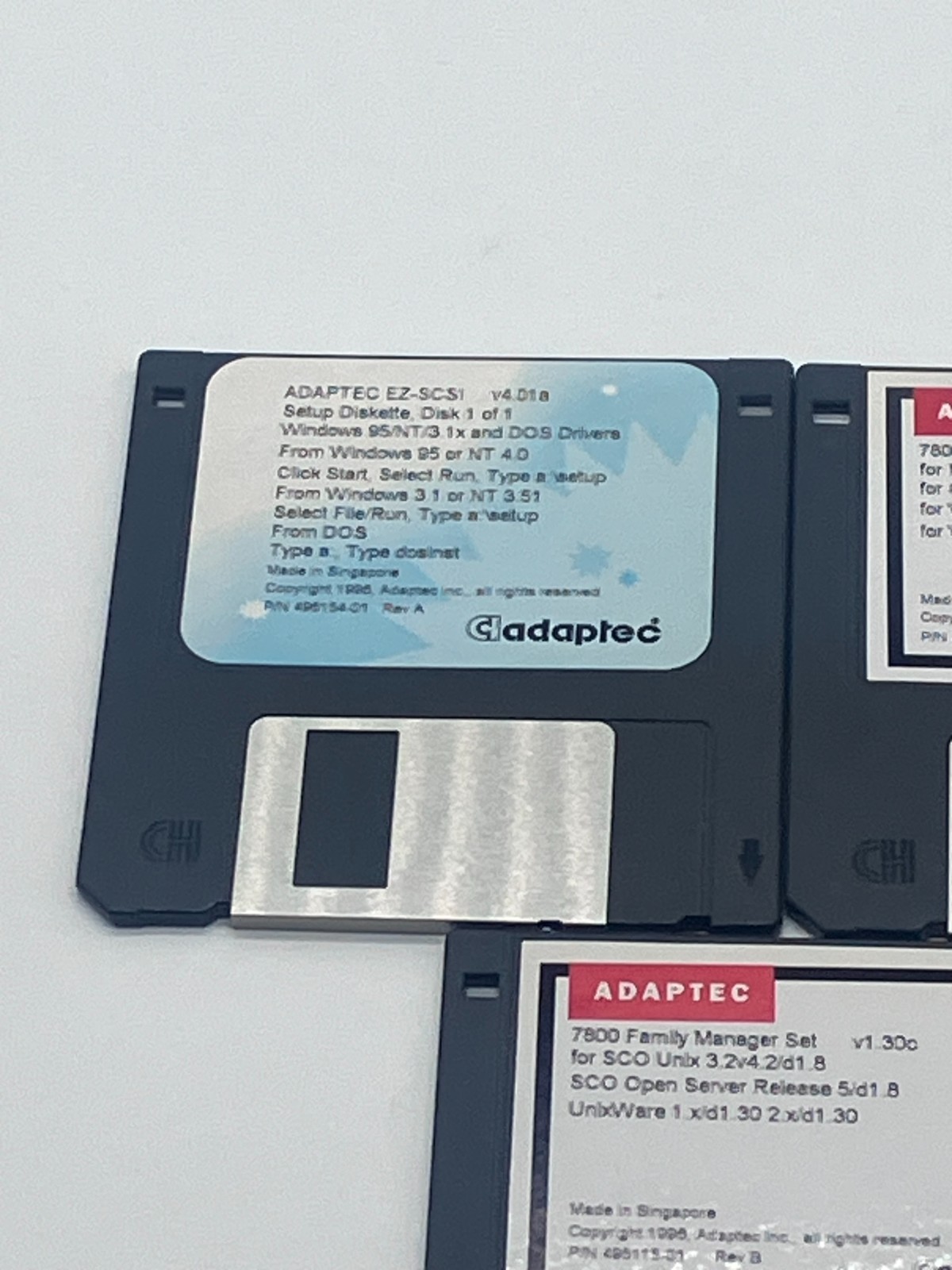 Vintage 1996 Adaptec EZ-SCSI Standard Edition 3-1/2″ Disks for DOS/Windows 3.1x