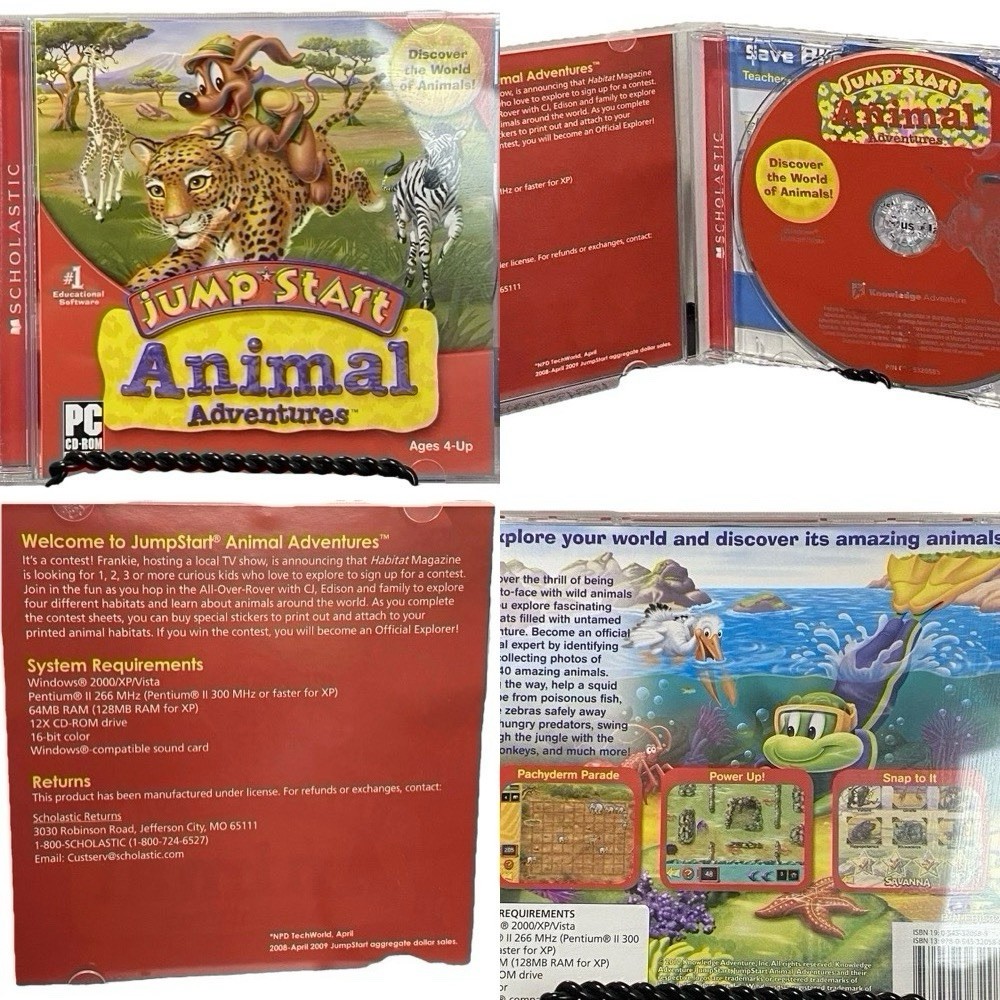 4 Game Lot PC CD-ROM Windows 95+ Children’s Educational Classes Jump Start Dora