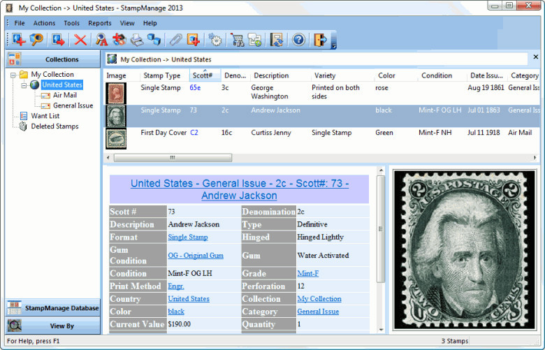 2024 Stamp Inventory Software USA – USB Edition. SCOTT™ Licensed Catalog #s.