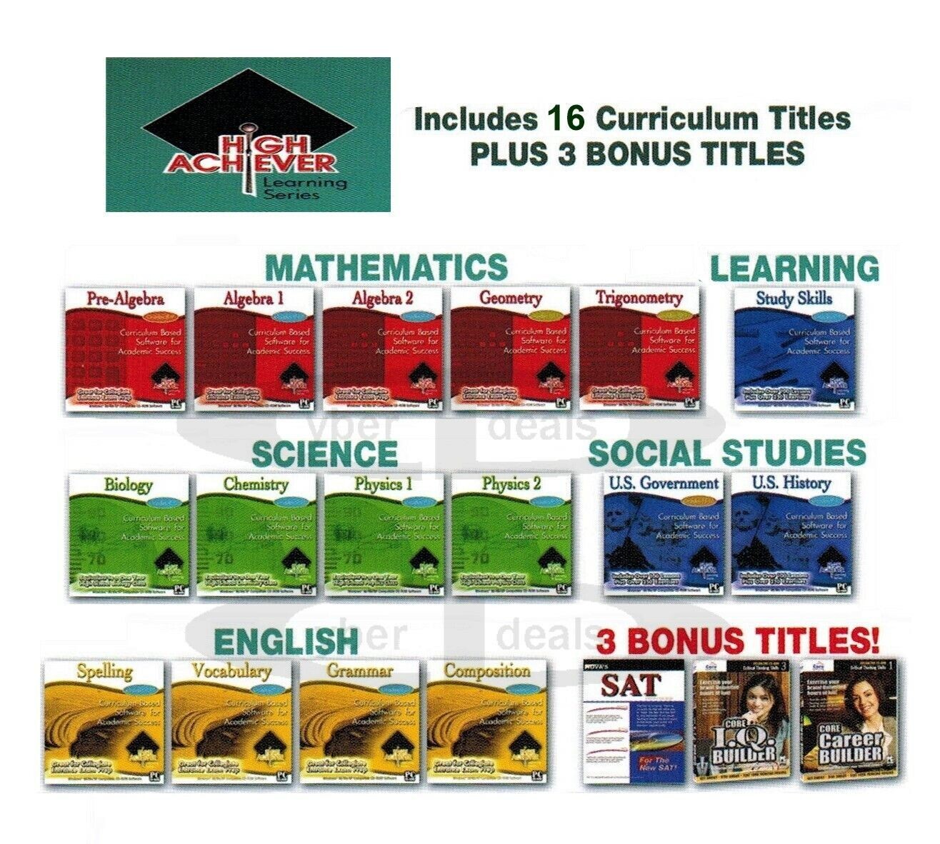 Language Arts Composition Grammar + Addl Core Curriculum Subjects Learning