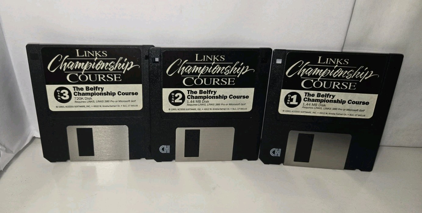 Links 386 Championship Course Access Softwr Belfry Pebble Beach 3.5″ Floppy Disk