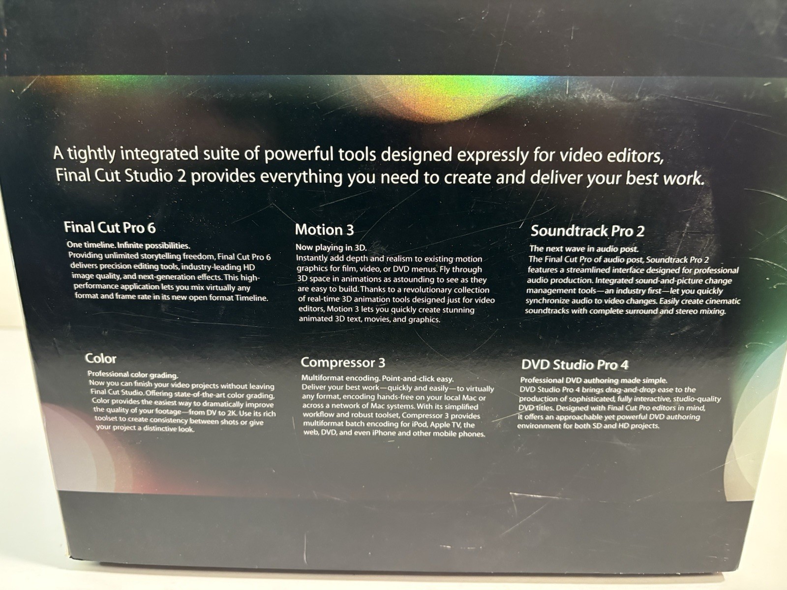 Apple Final Cut Studio 2 Academic Mac OS X Video Editing Software Serial Number