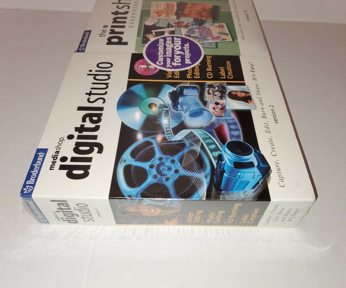 Broderbund 2-pack,Media Shop Digital Studio Version 2,the Print Shop…