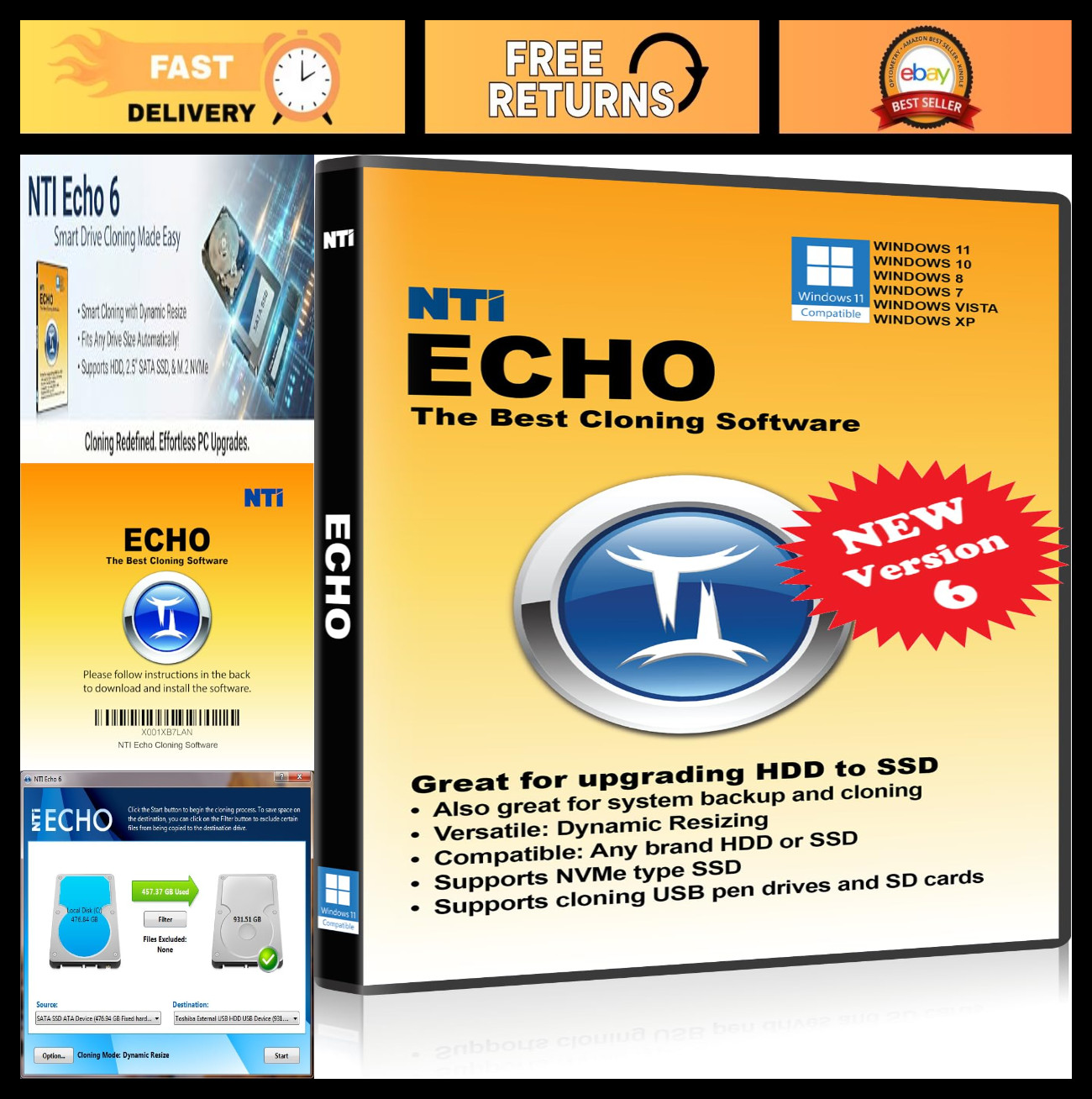 Disk Cloning & Migration Software | Exact HDD/SSD Copy with Dynamic Resizing | L
