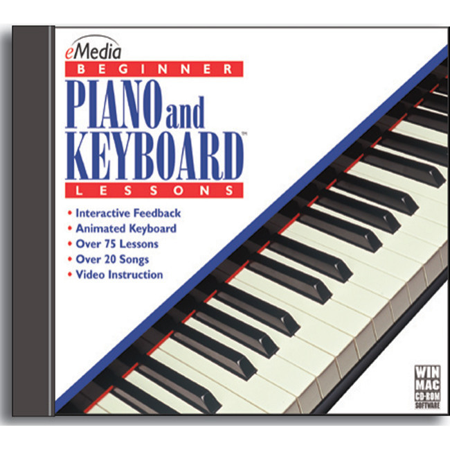 eMedia Beginner Piano & Keyboard Lessons Win/Mac CD-ROM Learning Software