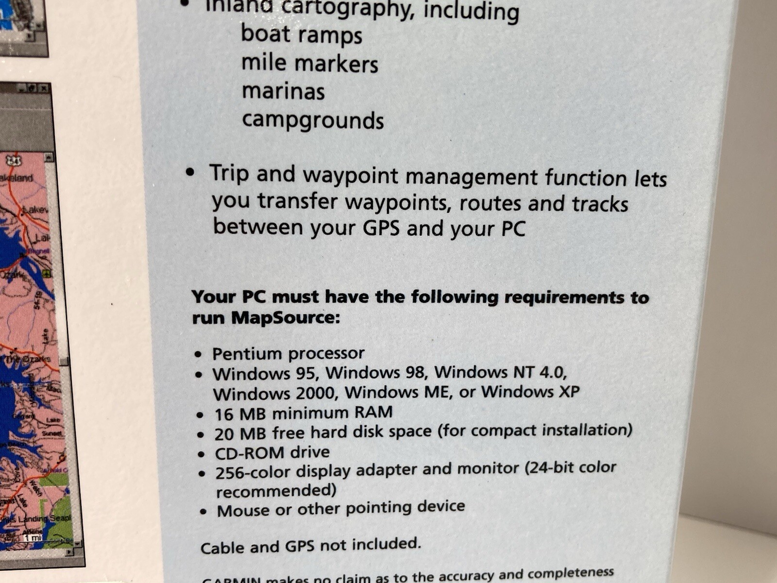 VINTAGE GARMIN MAP SOURCE UNITED STATES Roads & Recreation CD – ROM 2002