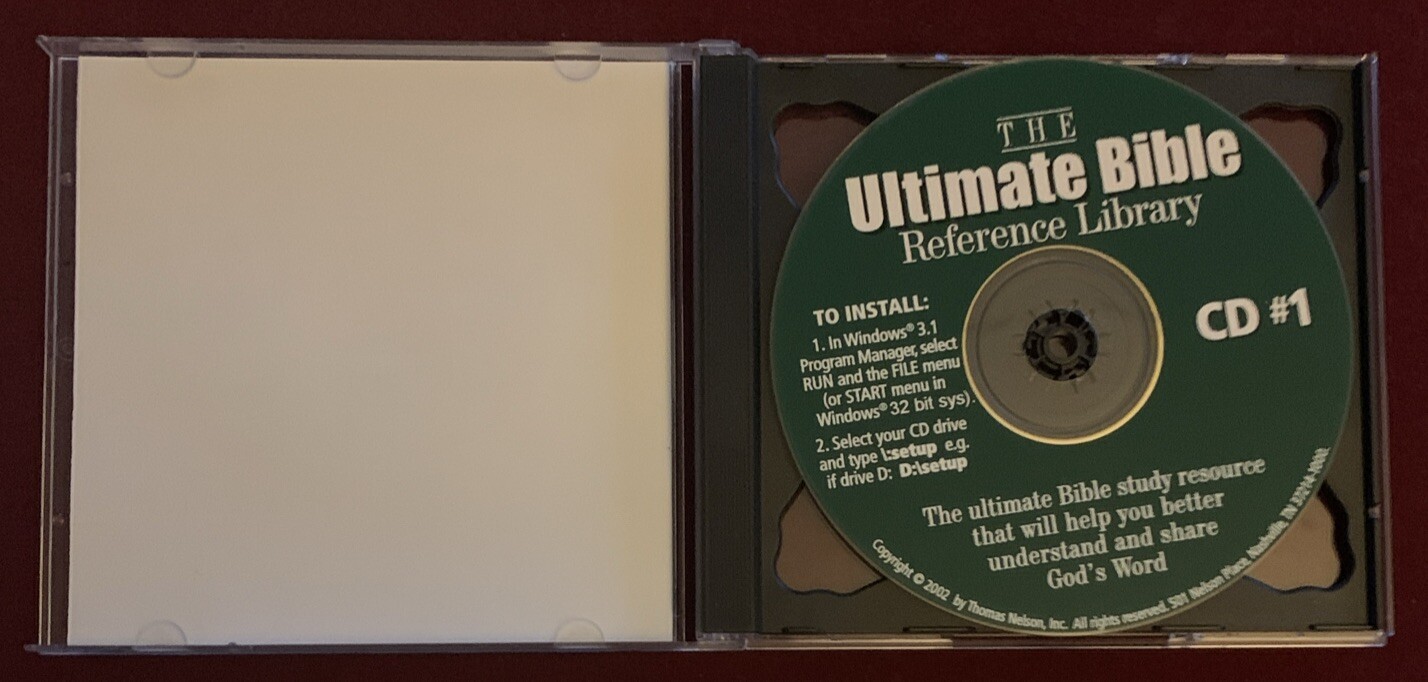 Nelson The Ultimate Bible Reference Library PC CD Set discs 1 and 2