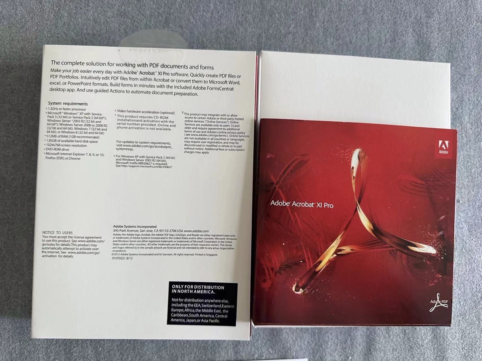 Adobe Acrobat XI Pro Full Version (For 2PCs) Permanent Version for Windows DVD