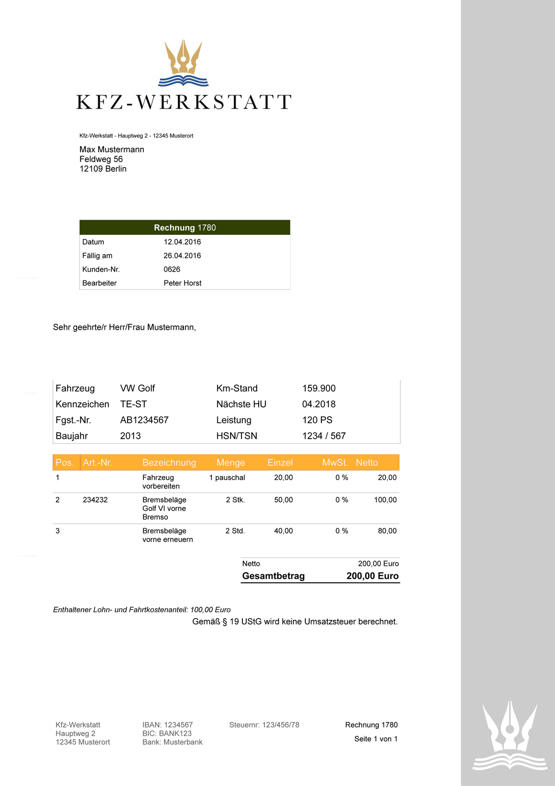Invoice Manager Car Workshop Software, IT, Cars, Truck, KRAD