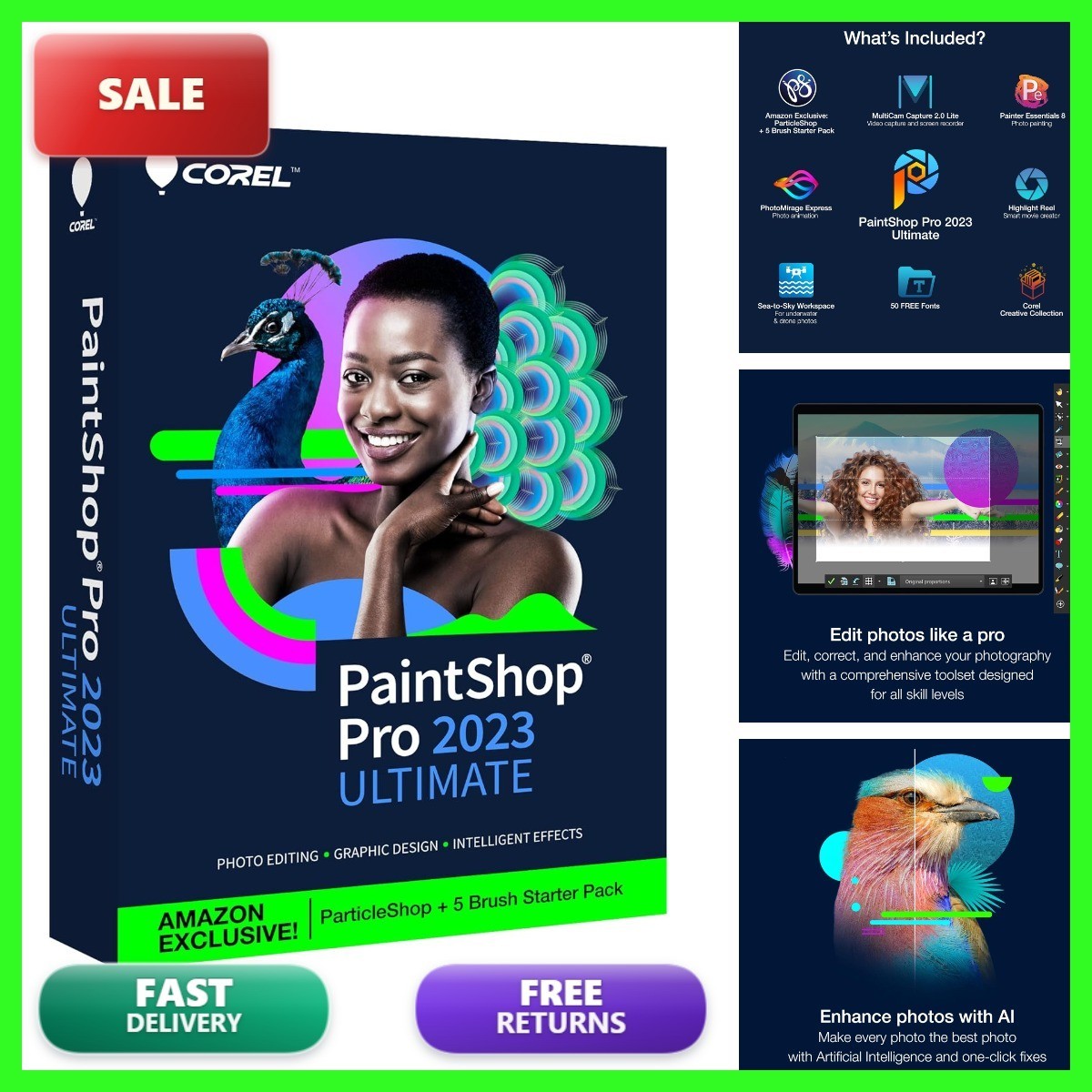 Corel PaintShop Pro 2023 Ultimate Powerful Photo Editing & Graphic Design Soft