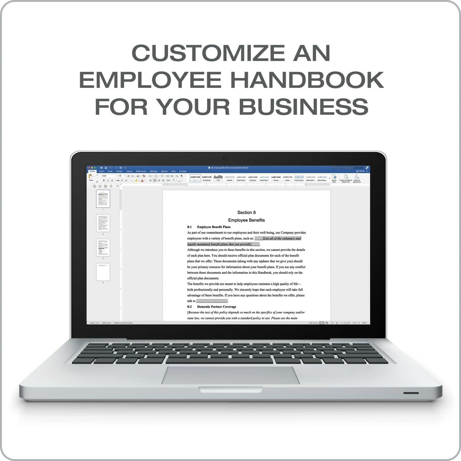 Adams Create Your Own Employee Handbook, Forms on CD (SS4324) , White