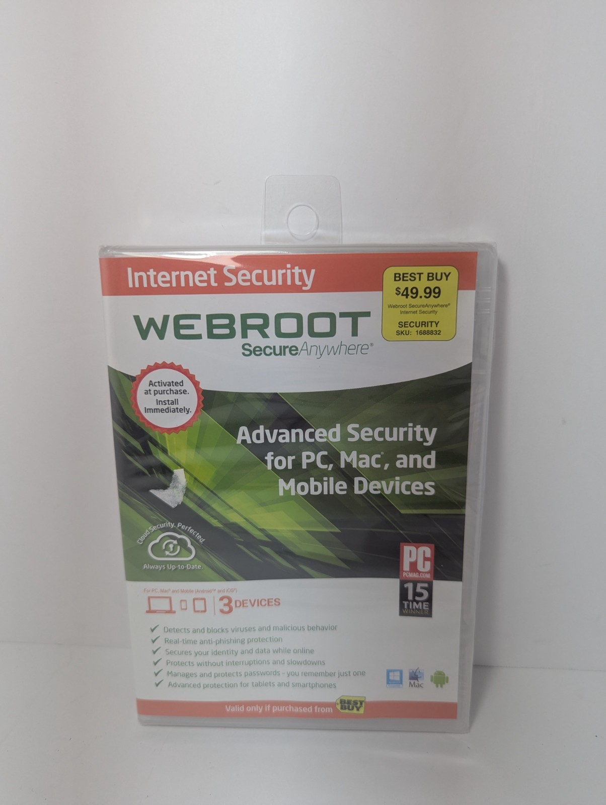 Webroot SecureAnywhere Internet Security Antivirus Program for PC, Mac & Mobile