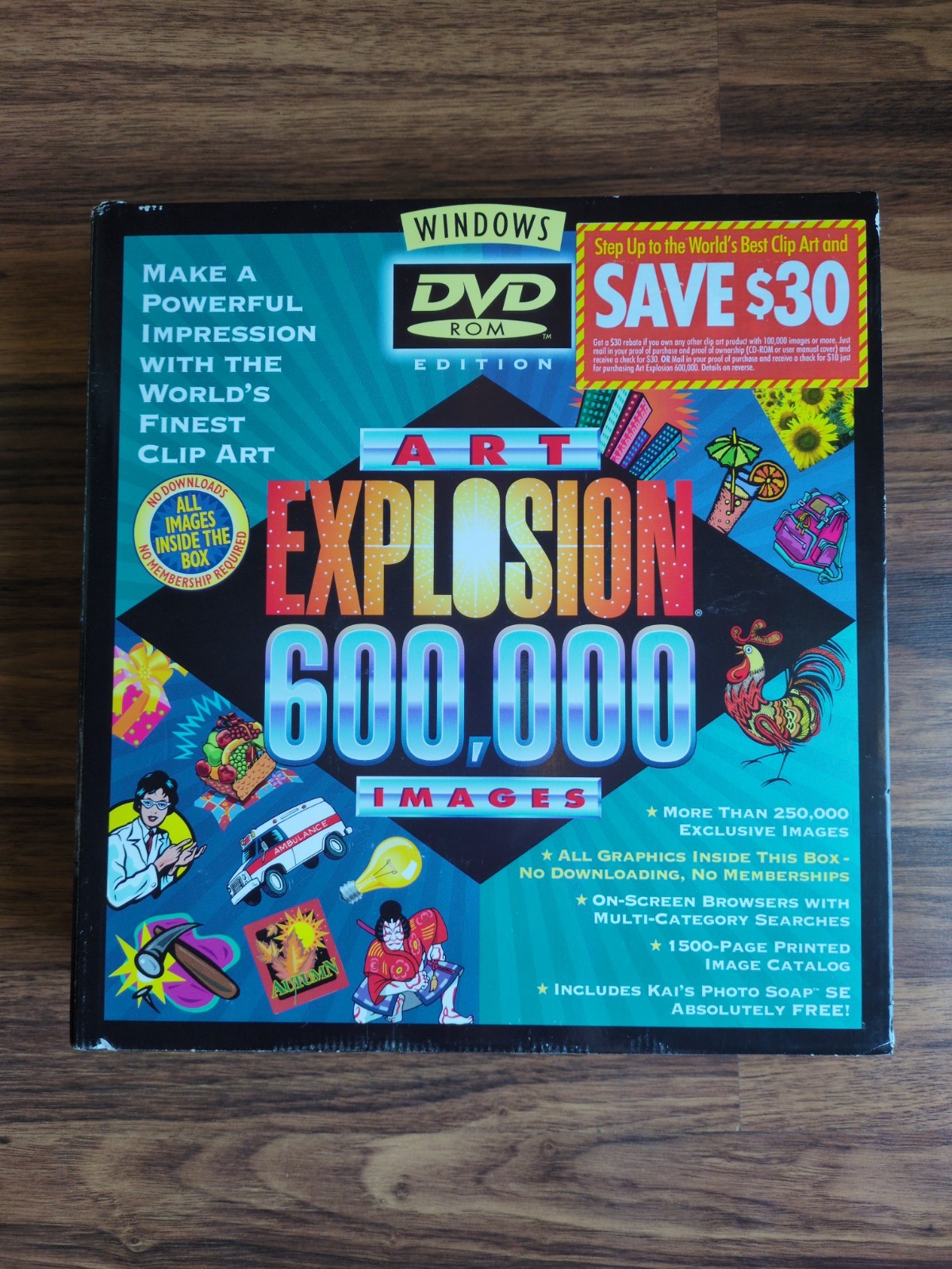 Nova Development Art Explosion 600000 Windows Manual Inserts 3x DVD-ROM Complete