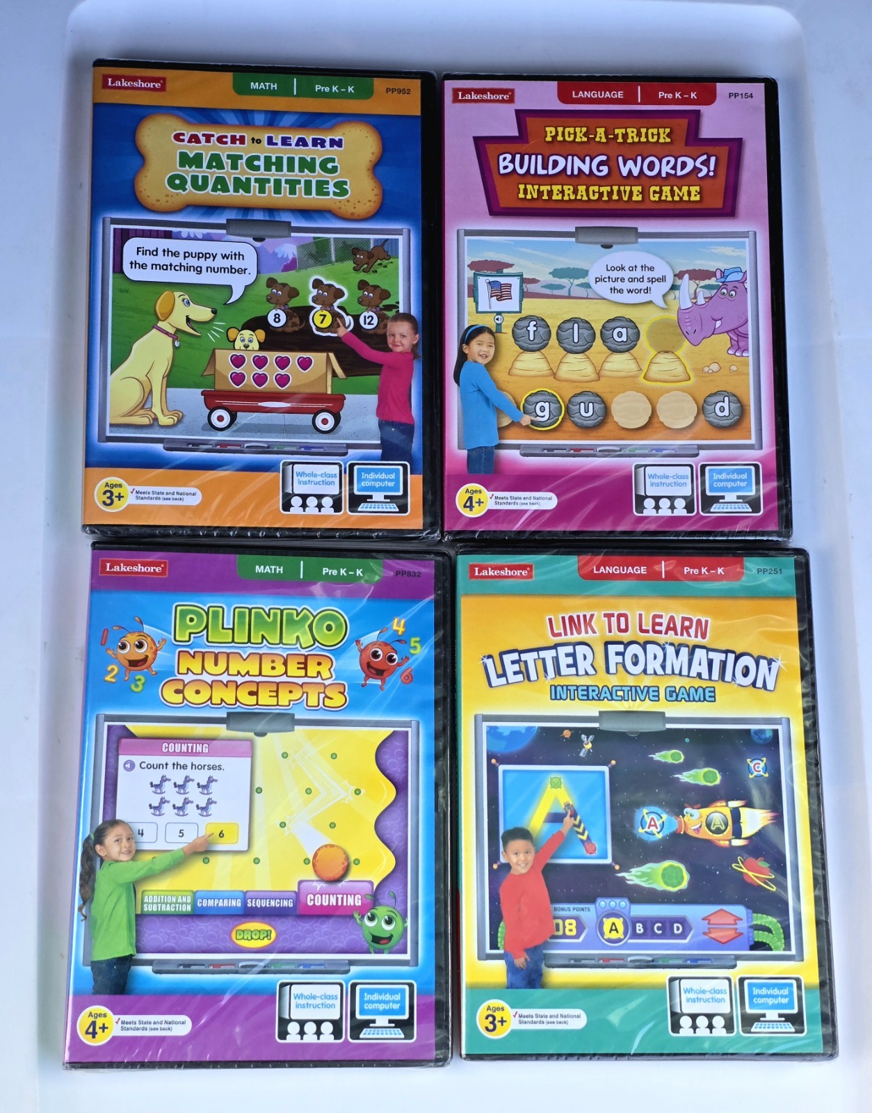 Lakeshore Learning Interactive Games Bundle Pre K-K Math & Language