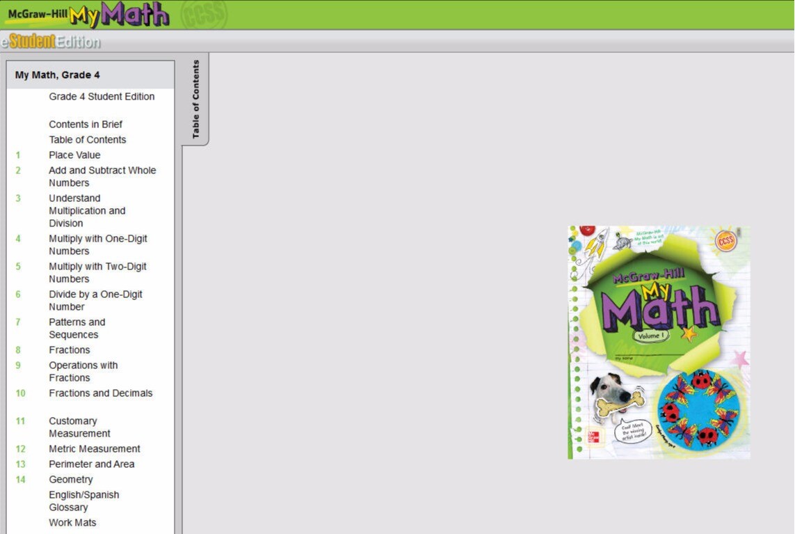 McGraw-Hill My Math: eStudent Edition Grade 4 PC MAC CD complete text resources