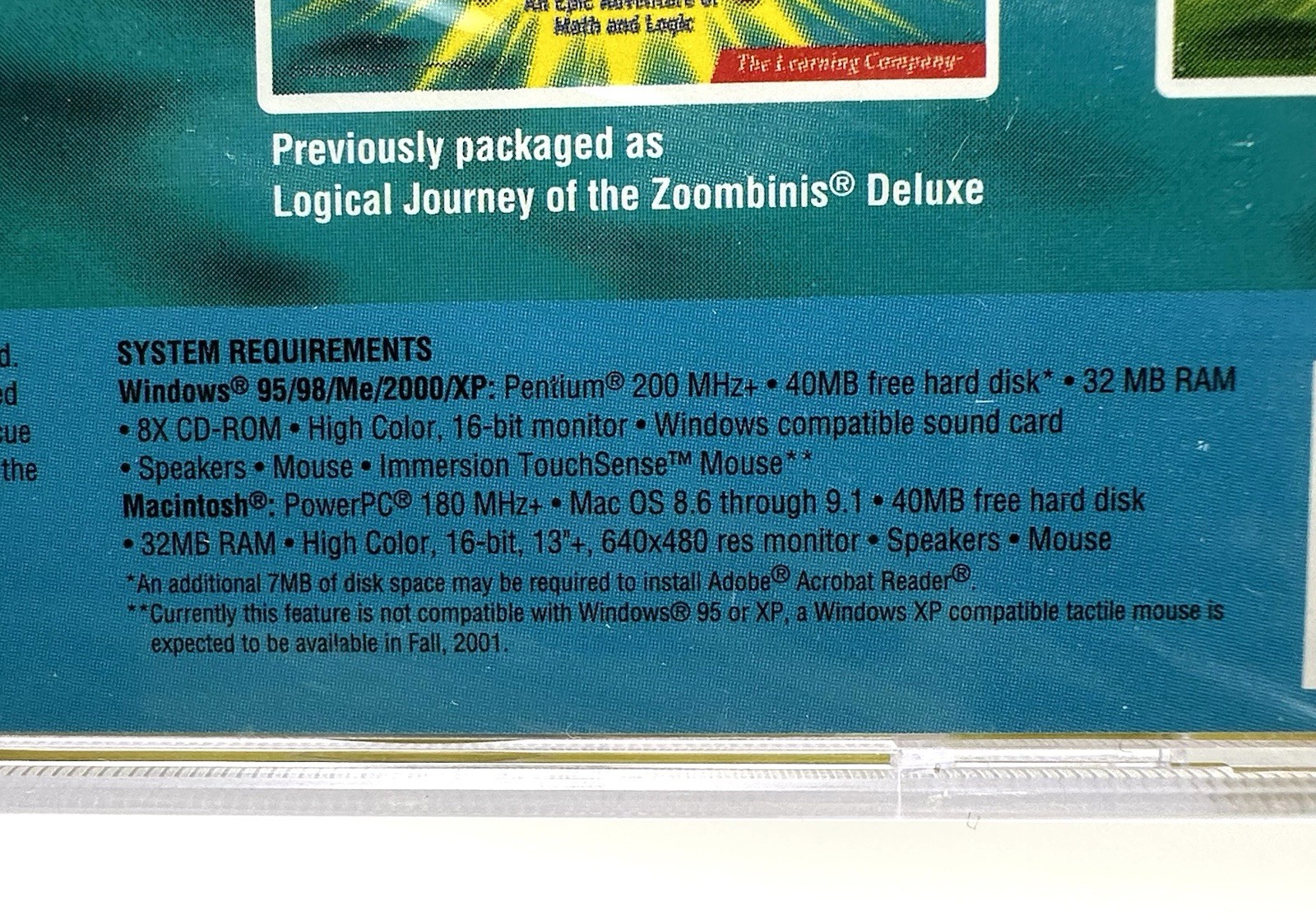 Zoombinis Logical Journey The Learning Company New Sealed Windows 98 PC Game