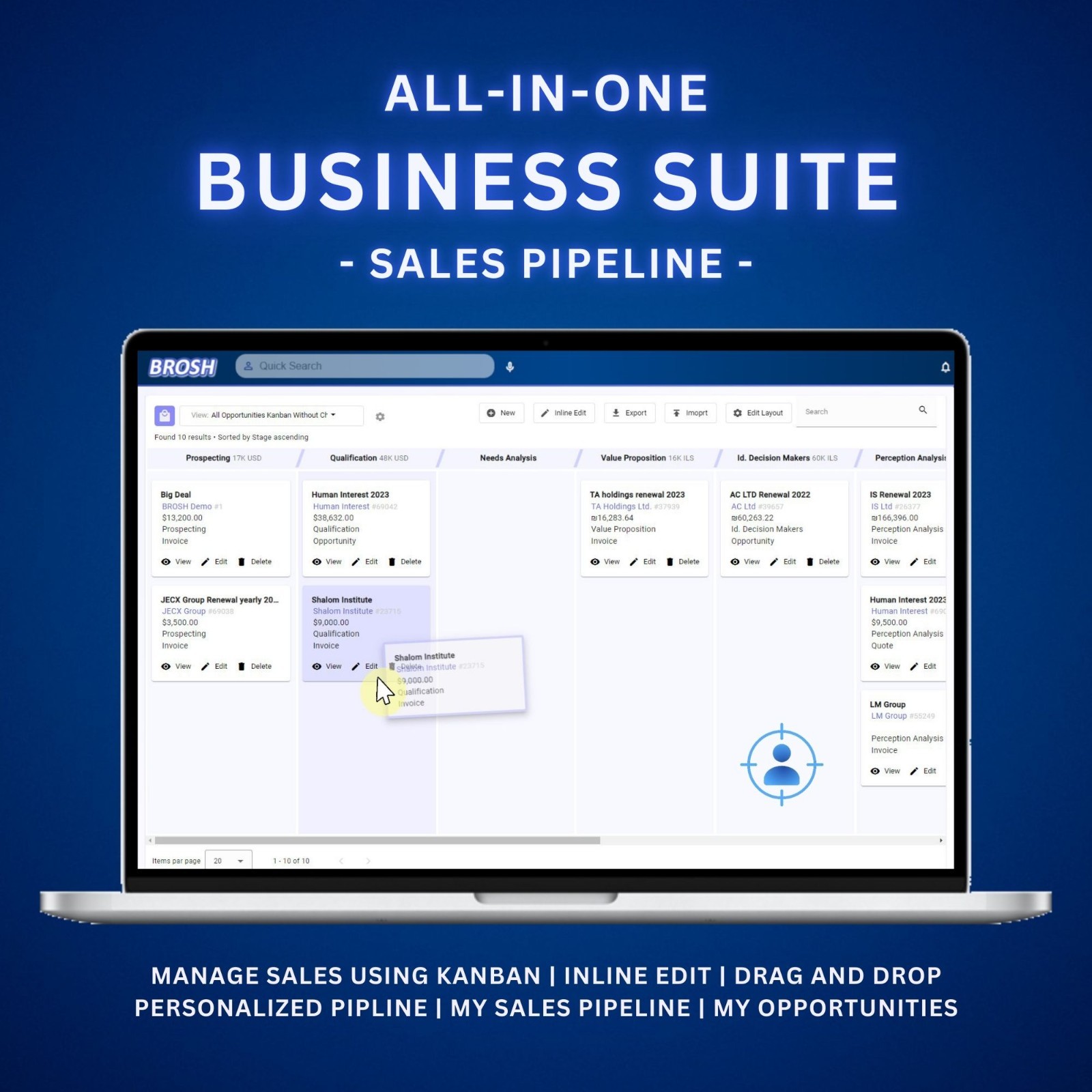 BROSH CRM – the #1 unified sales and marketing automation platform for SMB!