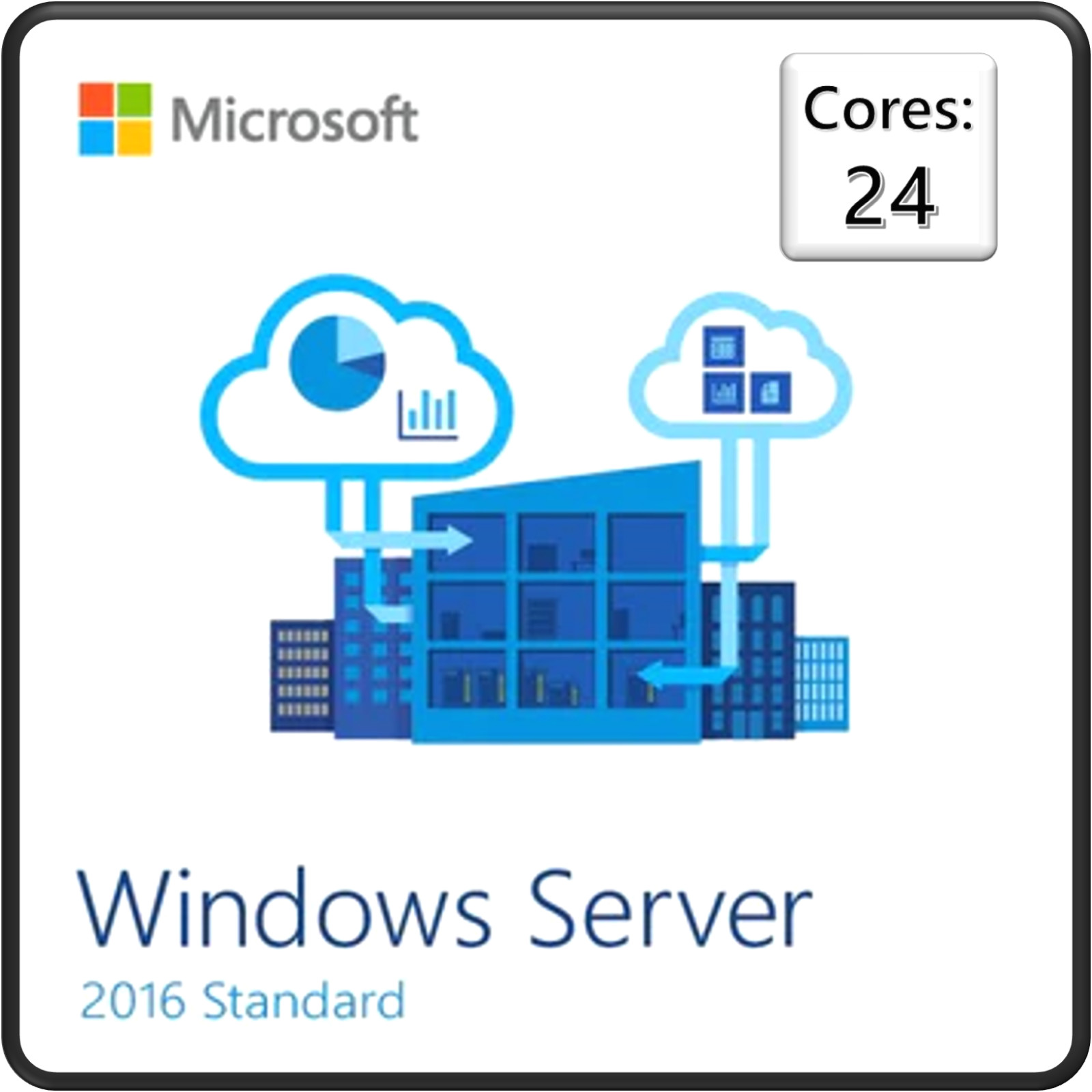Windows Server 2016 Standard Edition – 24 Core/2VM (P73-07132)