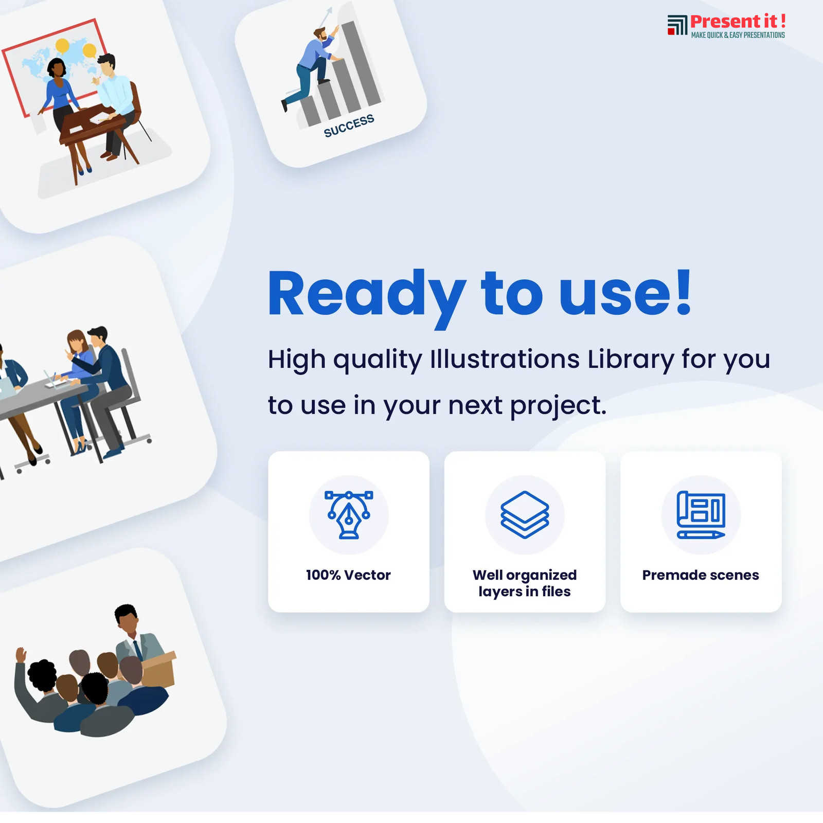 50 Business People Illustrations Pack