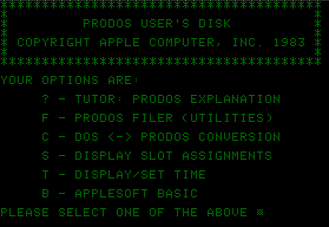 Apple II Professional Disk Operating System: ProDOS 8 v2.0.3 5.25” 2-in-1 Disk