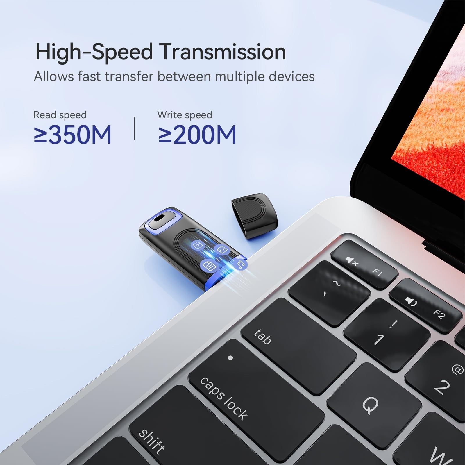 High Speed Flash Drive 128GB USB 3.2 Flash Drive Fast USB Drive Up to 350MB/s…