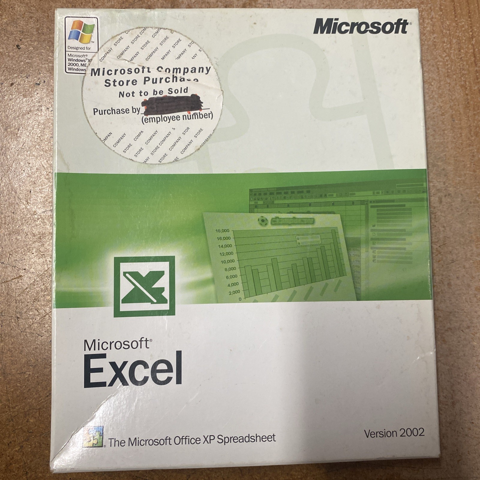 Microsoft Excel 2002 for Windows ’98, 2000 Pro, NT Workstation 4.0