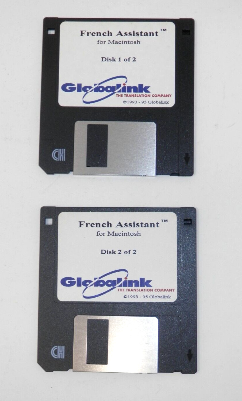 French Assistant Translation Software for MAC 3.5″ Floppy Translate to English