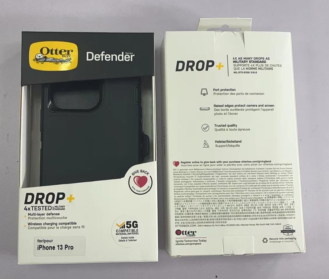 New OtterBox Defender Series Case & Holster for iPhone 13 Pro (6.1″) Only Black