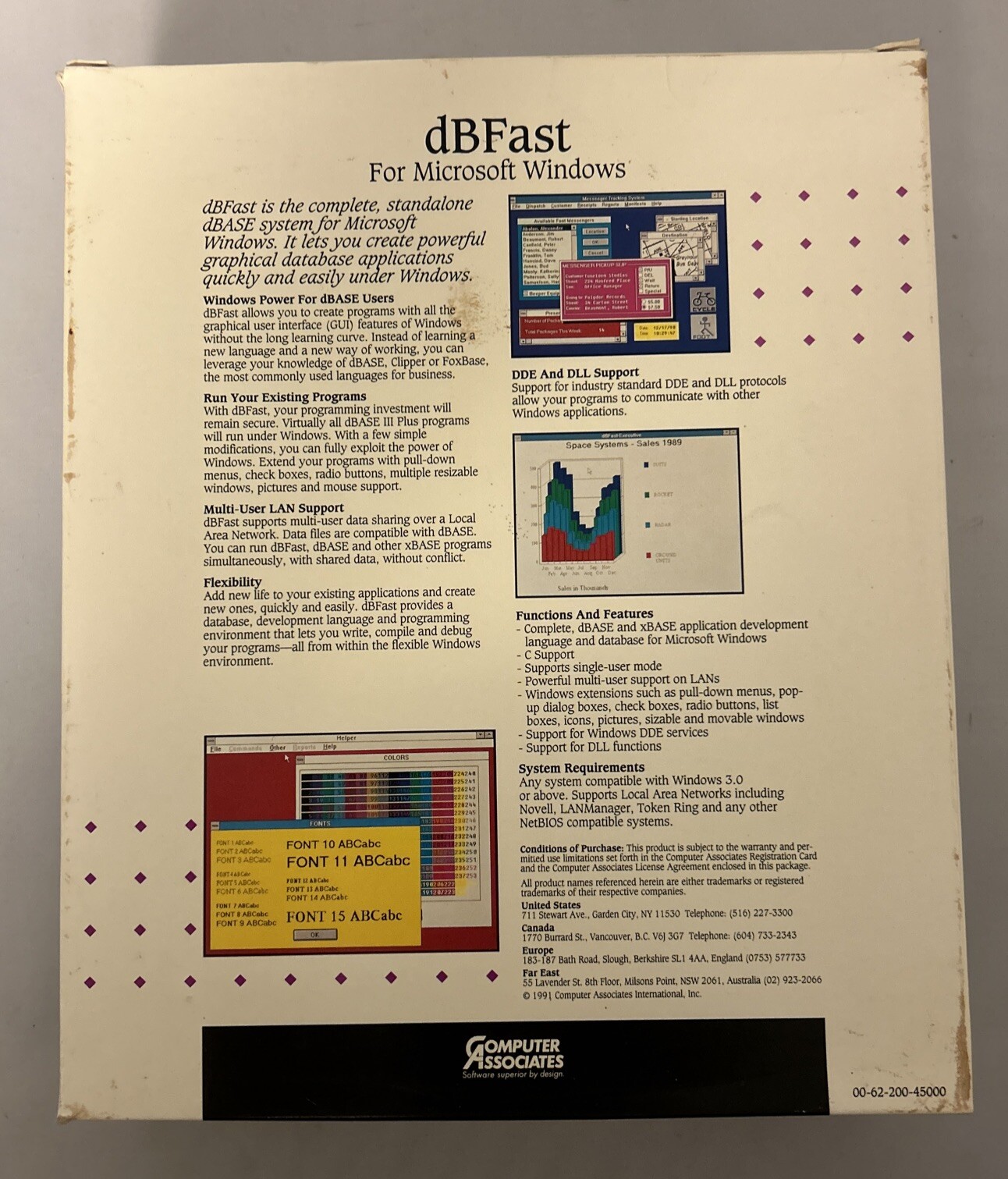 Computer Associates dBFast Version 1.7 Demo 1991 Vintage dBase Computer Software