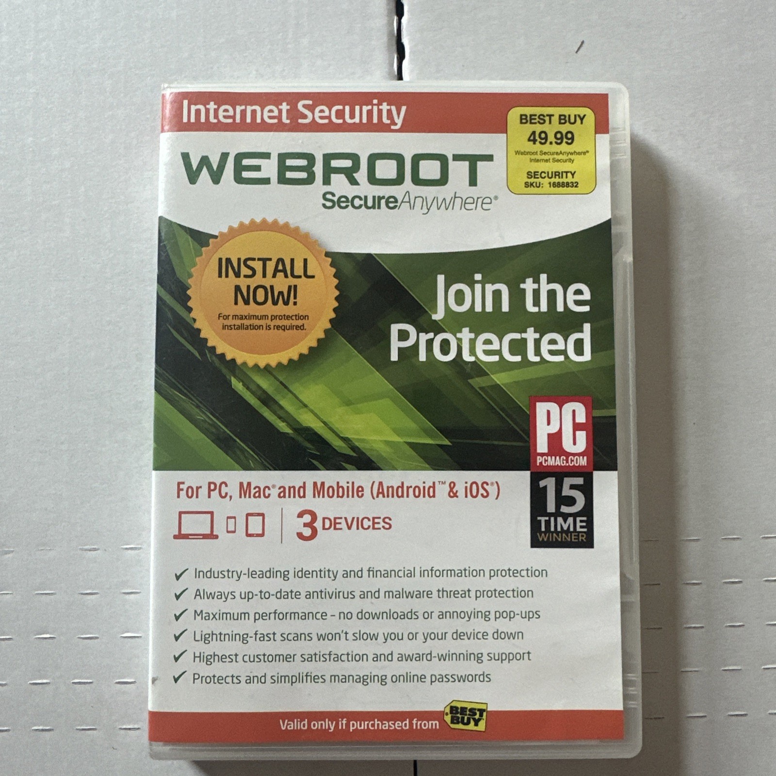 Webroot SecureAnywhere Internet Security – Full Version for Windows.(#51).