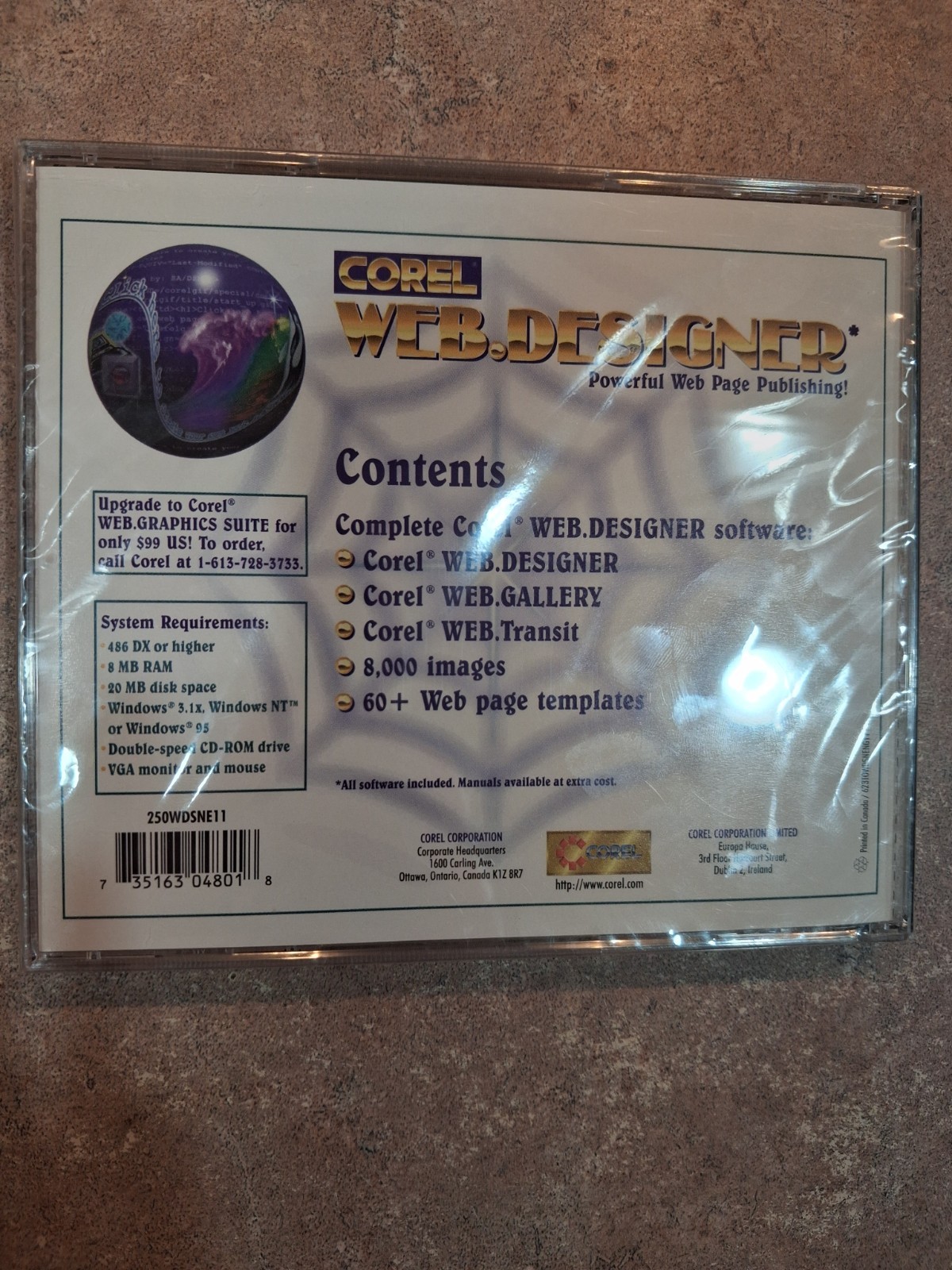 NEW Corel Web Designer Powerful Web Page Publishing PC 1996 VTG Software Rare