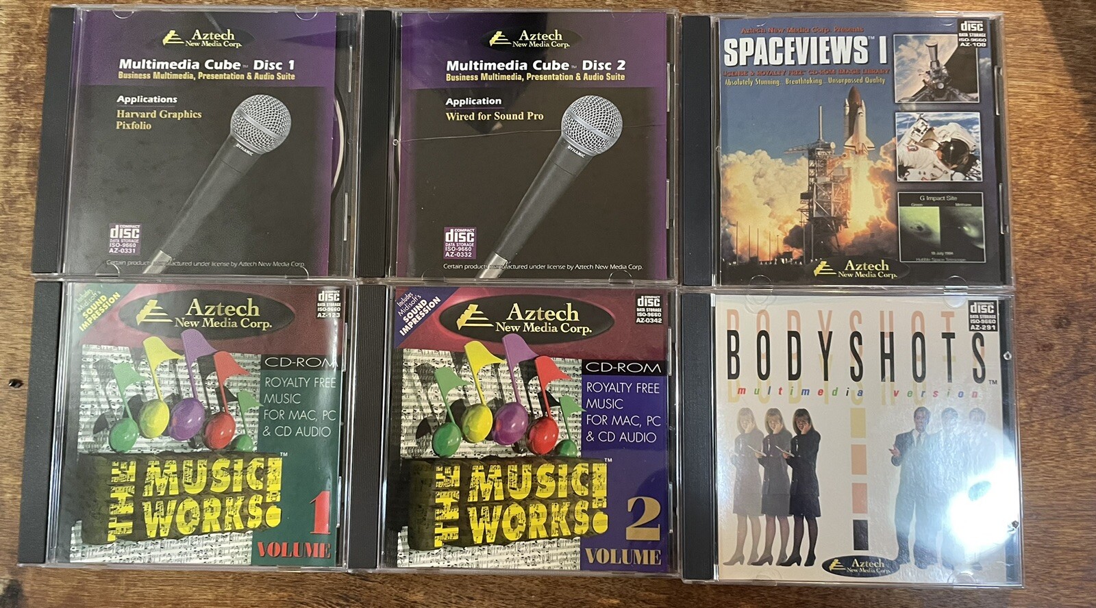Aztech Multimedia Cube with Harvard Graphics Sound Editor and The Music Works