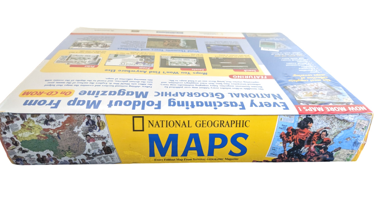 NATIONAL GEOGRAPHIC INTERACTIVE MAPS On 8 CD-ROMs Updated Ed. SEALED Free SHIP