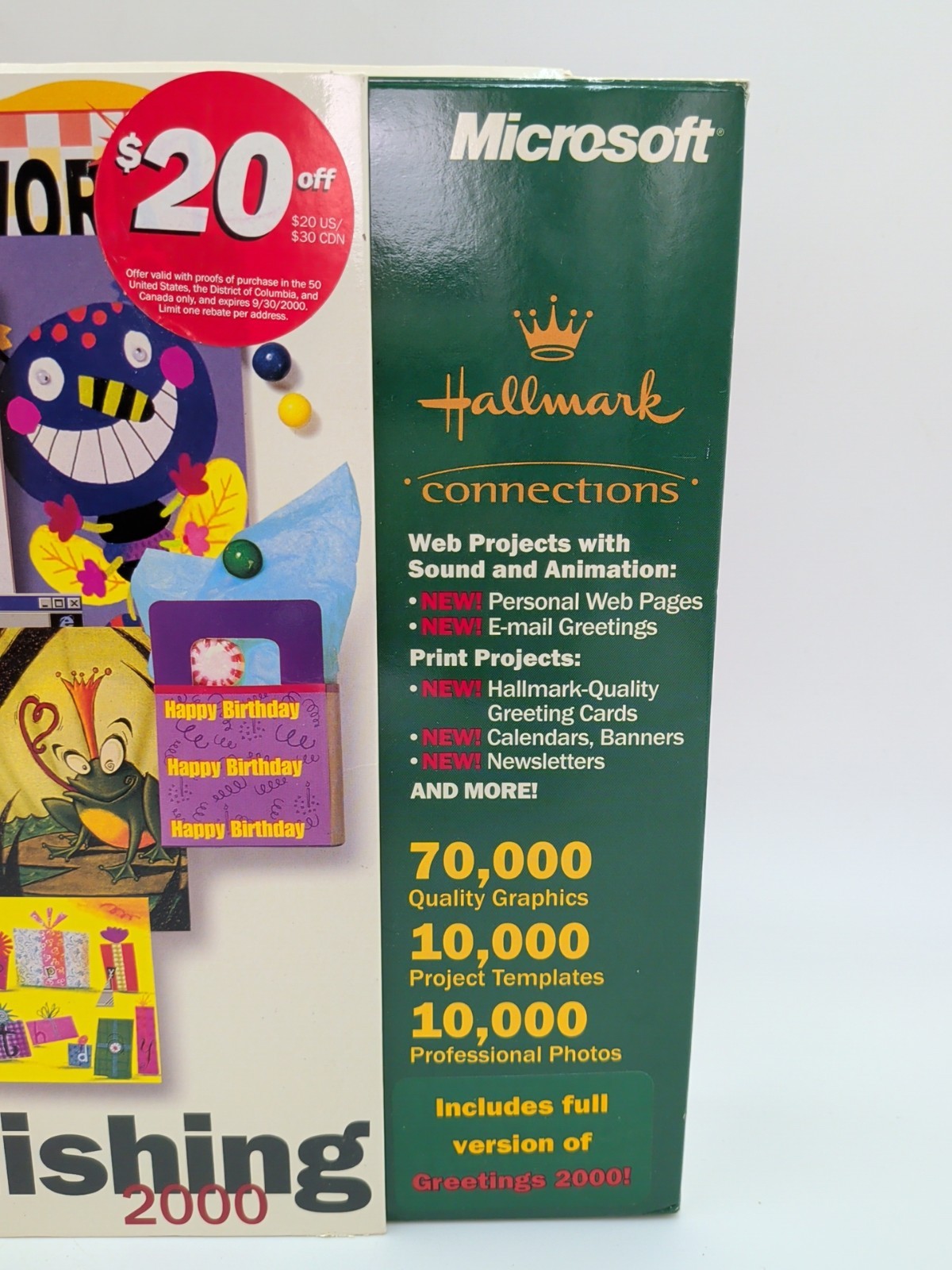 Microsoft Home Publishing 2000 Graphics Studio Hallmark Connections 3 CD-ROM