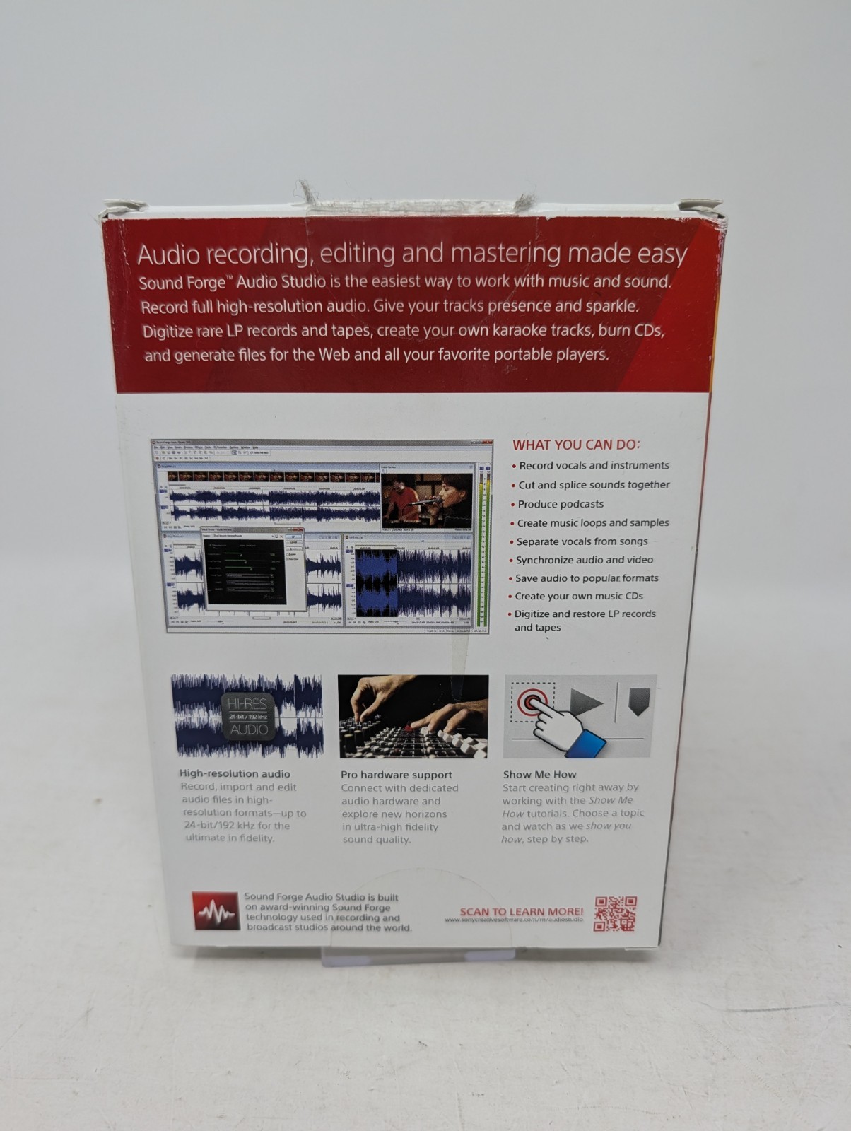 SONY Sound Forge AUDIO STUDIO Version 10 – Windows 10+, DVD Software