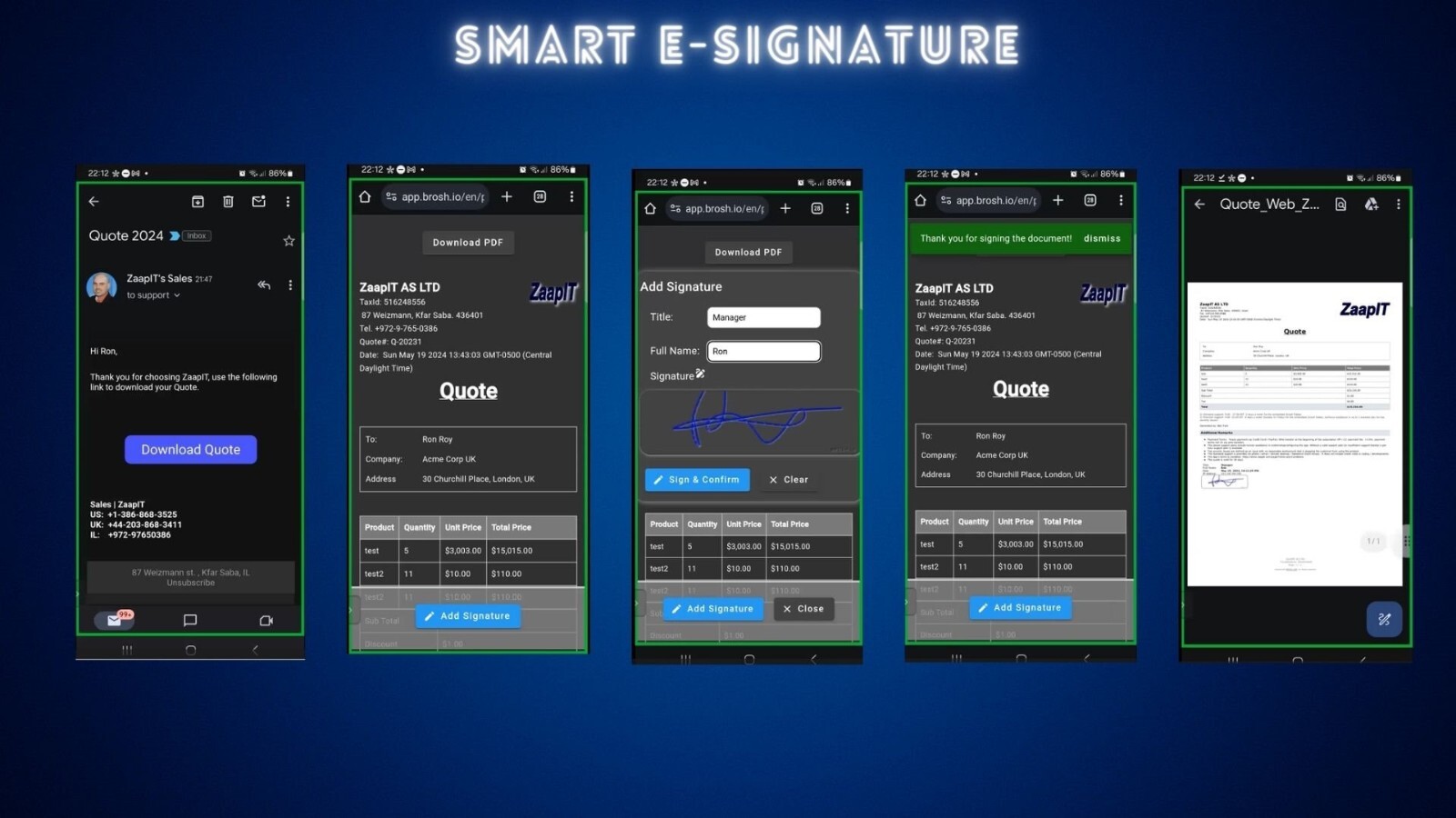 All-In-One Business Suite, marketing automation, E-Sign, Mass email+whatsup