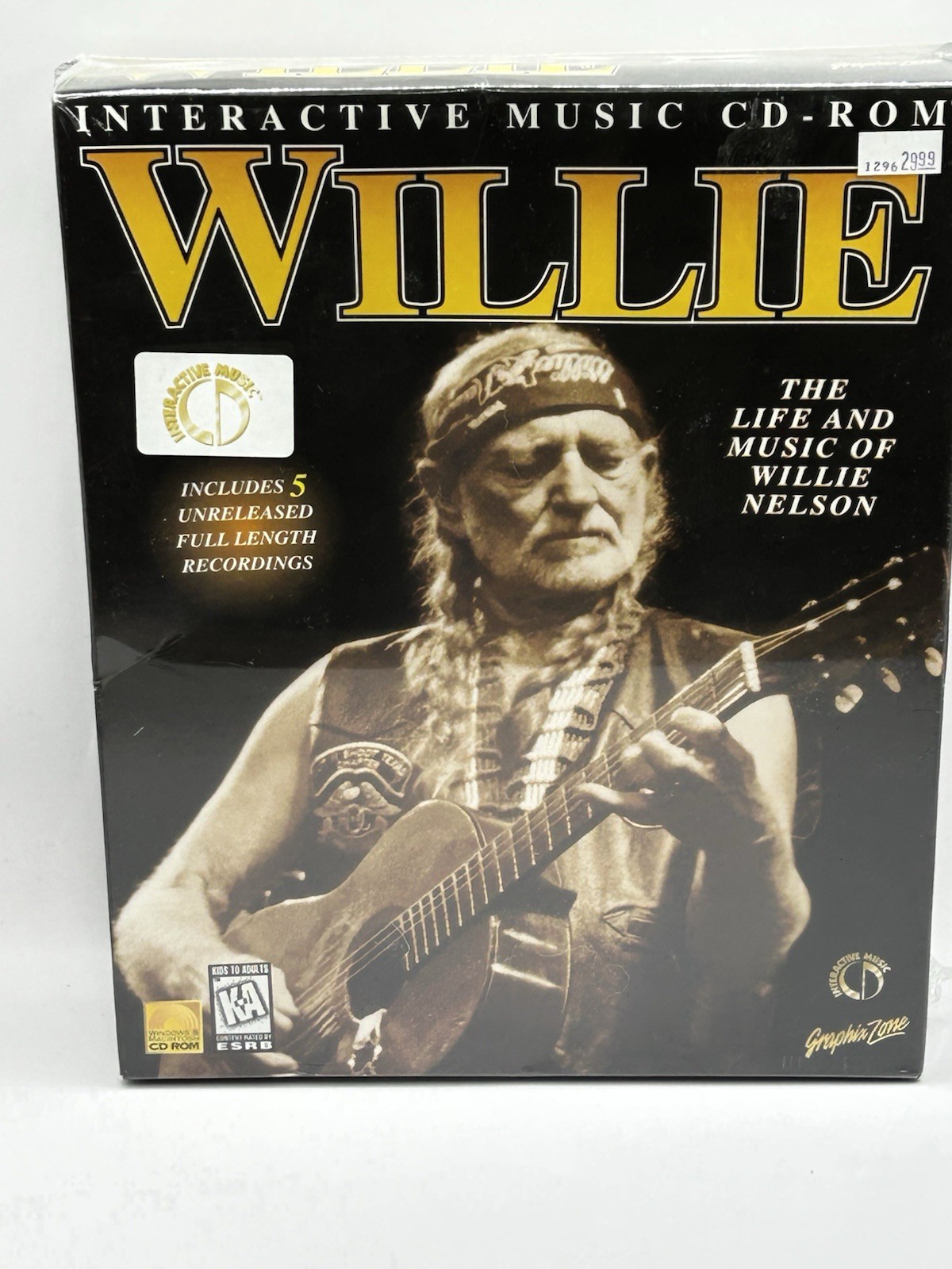 Willie Nelson Graphix Zone Interactive Music CD-Rom Life and Music
