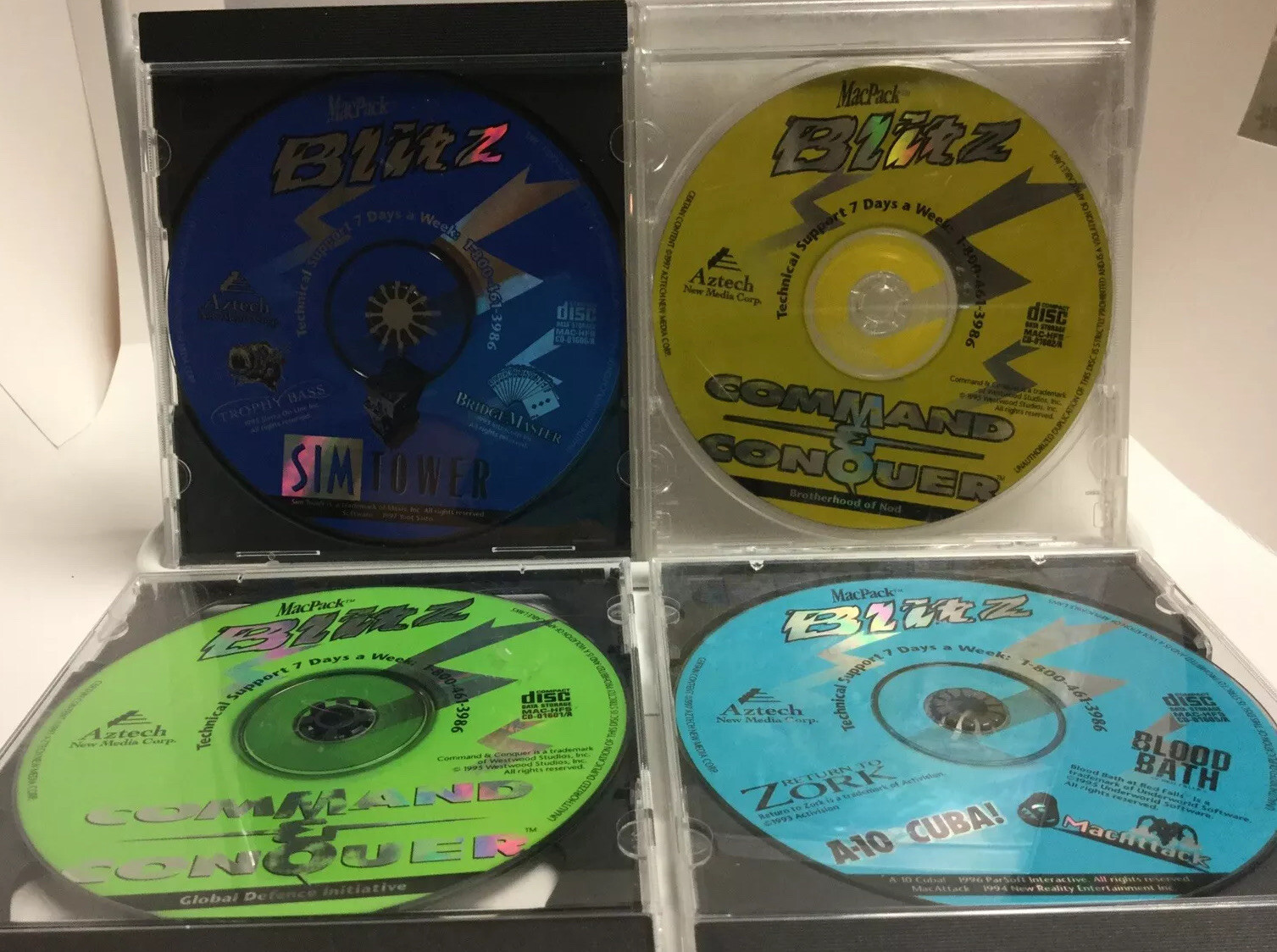 Nod Zork Blood Bath Blitz Brother Hood Mac Pack Of A-10 MacAttack Command Bass